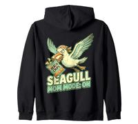 Funny Seagull Mom Beach Snack Thief Summer Humor Zip Hoodie