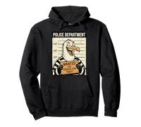 Funny Seagull Mugshot French Fry Thief Humor Pullover Hoodie