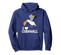 Funny Seagull With A Cornish Pasty I Love Cornwall Pullover Hoodie
