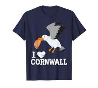 Funny Seagull With A Cornish Pasty I Love Cornwall T-Shirt