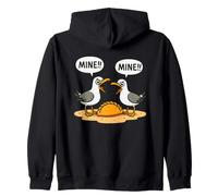 Funny Seagulls Stealing Cornish Pasty Cornwall Zip Hoodie