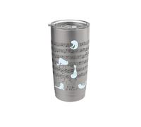 Funny Seal Music Yoga Playing with Notes Musician Stainless Steel Insulated Tumbler