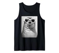 Funny Seal with Hearts Sunglasses Cute Animal Meme Summer Tank Top