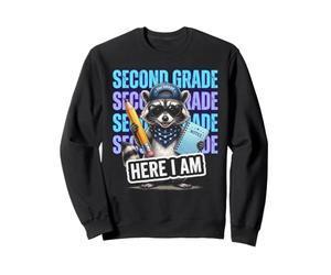 Funny Second Grade Feral Raccoon Here I Am Back to School Sweatshirt