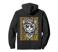Funny Second Grade Teacher Feral Cat Back to School Students Pullover Hoodie
