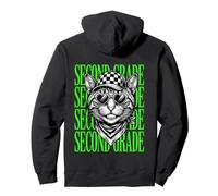 Funny Second Grade Teacher Feral Cat Back to School Students Pullover Hoodie