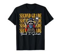 Funny Second Grade Teacher Feral Raccoon Back to School T-Shirt