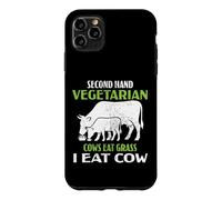 Funny Second Hand Vegetarian Cows Eat Grass I Eat Cow Humor Case for iPhone 11 Pro Max