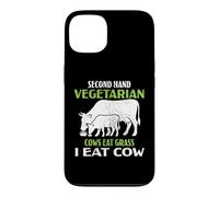 Funny Second Hand Vegetarian Cows Eat Grass I Eat Cow Humor Case for iPhone 13