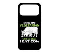 Funny Second Hand Vegetarian Cows Eat Grass I Eat Cow Humor Case for iPhone 17 Pro Max