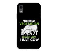 Funny Second Hand Vegetarian Cows Eat Grass I Eat Cow Humor Case for iPhone XR