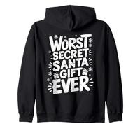 Funny Secret Santa Exchange Sarcastic Holiday Humor Zip Hoodie
