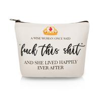 Funny Secret Santa Gifts for Women, Novelty Gag Christmas Gifts for Her, Rude Friendship Makeup Cosmetic Bag for Womens Ladies, Stocking Fillers Women Present Ideas for Birthday Best Friend Lady Xmas