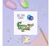 Funny See You Later Alligator Leaving Card - Hand Painted and Printed in the UK