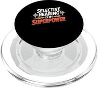 Funny Selective Hearing Is My Superpower For Listeners PopSockets PopGrip for MagSafe