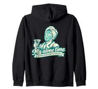 Funny Self Care My Alone Time Is For Everyone’s safety Retro Zip Hoodie