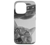 Funny Selfie Cat with UFO Case for iPhone 13 Pro