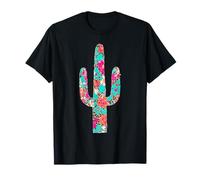 Funny Serape Cactus Leopard Floral Western Saguaro Cactus T-Shirt