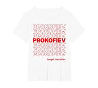 Funny Sergei Prokofiev Classical Music Composer Meme T-Shirt, Women's Plus, White, 5X