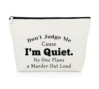 Funny Serial Killer Gift Makeup Bag True Crime Gifts for Woman True Crime Lover Podcast Junkie Fan Best Friend Horror Quotes Cosmetic Bag Christmas Halloween Party Birthday Present Travel Pouch