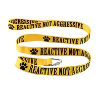 Funny Service Dog Leash Reactive Not Aggressive Dog Leash Walking Training Dog Leashes Dog Owner Pet Lover Gift (Reactive Not Aggressive-YE)