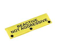 Funny Service Dog Leash Sleeve Reactive Not Aggressive Dog Leash Wrap for Pets(Not Aggressive-YE Sleeve)