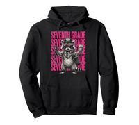 Funny Seventh Grade Feral Raccoon Teacher Back to School Pullover Hoodie
