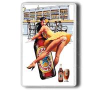 Funny Sexy Beer Woman Newcastle Brown retro Funny pin up | 9 cm * 6cm JUMBO SIZE Fridge Magnet