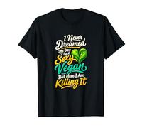 Funny Sexy Vegan Killing It Plant Based Vegan Value Graphic T-Shirt
