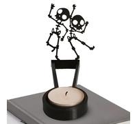 Funny Shadow Candle Holder, Funny Shadow Candle Holder, Halloween Tea Light Shadow Thrower Candle Holder, Scary Metal Artwork, Desk Decoration, Black Gothic Table Topper for Hello