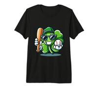 Funny Shamrock Playing Baseball St Patrick's Day Toddlers Premium T-Shirt