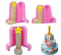 Funny Shaped Chocolate Mould DIY Mousse Cake Candy Fondant Mold Creative Cake Making Moulds DIY Candle Soap Making (S+M+L)