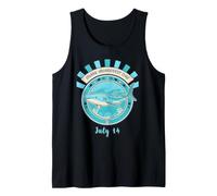 Funny Shark Awareness Day July 14 Tank Top
