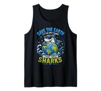 Funny Shark Awareness Save The Earth Ocean Lover Marine Life Tank Top