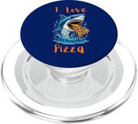Funny Shark Eating Pizza Graphic Design for Food Lovers PopSockets PopGrip for MagSafe