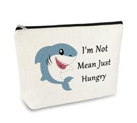 Funny Shark Gifts Makeup Bag Shark Lover Gift for Girls Women Sharks Week Gift Sharks Ocean Animals Themed Cosmetic Bag Birthday Graduation Gifts for Friends Shark Girls Shark Stuff Diver Travel Pouch