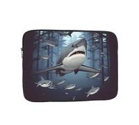 Funny Sharks Design Laptop Case 10 inch Shockproof Protective Notebook Case Water Resistant Computer Bag Carrying Computer Bag Portable Laptop Sleeve Briefcase for Men Women