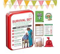 Funny Shárt Survival Kit, With Hilarious Prank Idea, Poop Prank Survival Kit, Doo Doo Disaster Defense Include Butt Wipes Underwear, Kits Funny Gag for Party Supplies Christmas April Fools'Day