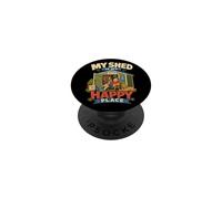 Funny Shed Sheds Men Dads Fathers Day Joke Humor PopSockets Adhesive PopGrip