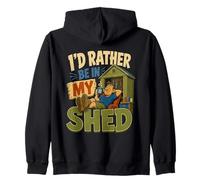 Funny Shed Sheds Men Dads Fathers Day Joke Humor Zip Hoodie