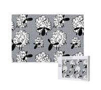 Funny Sheep,1000 Pieces Wooden Jigsaw Family Game Jigsaw Puzzles for Adults Teens Home Decor