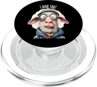 Funny Sheep Cartoon I Herd That Farm Animal Joke Design PopSockets PopGrip for MagSafe