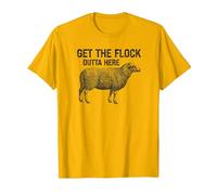 Funny Sheep Farmer Sarcastic Sheep Farm Shepherd Humor T-Shirt, Men, Golden Yellow, 3X-Large