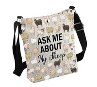 Funny Sheep Gift Ask Me About My Sheep Crossbody Bag Sheep Lover Gift Sheep Owner Gift Sheep Mom Gift, Sheepbag