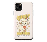 Funny Sheep Happens Retro 60s Lamb Vintage Animal Pun Art Case for iPhone 11 Pro Max