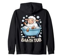 Funny Sheep Joke Bathtime Bed Time Cute Lamb Farm Animals Zip Hoodie