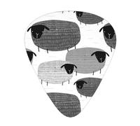 Funny Sheep On Gray Background,12 Pcs Guitar Pick,3 Different Thickness Plectrums for Acoustic Guitar Bass Ukulele (0.46mm 0.96mm 0.71mm)