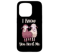 Funny Sheep Pun I Know You Herd Me Sheep Lover Case for iPhone 15 Pro