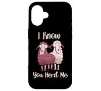 Funny Sheep Pun I Know You Herd Me Sheep Lover Case for iPhone 16