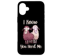 Funny Sheep Pun I Know You Herd Me Sheep Lover Case for iPhone 16 Plus